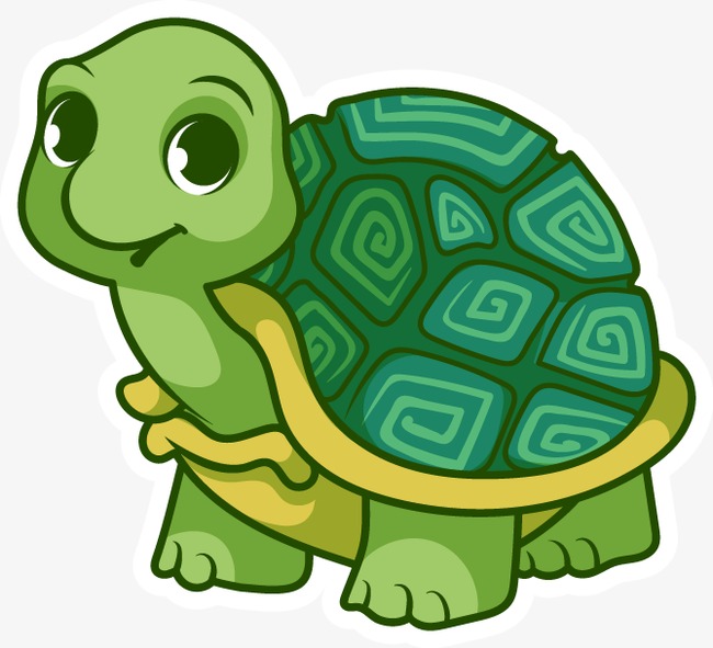 650x591 Vector Cartoon Tortoise, Cartoon Vector, Cartoon Turtle, Painted