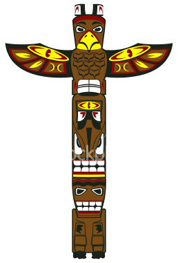 258x380 Totem Pole Vector Clipart Panda