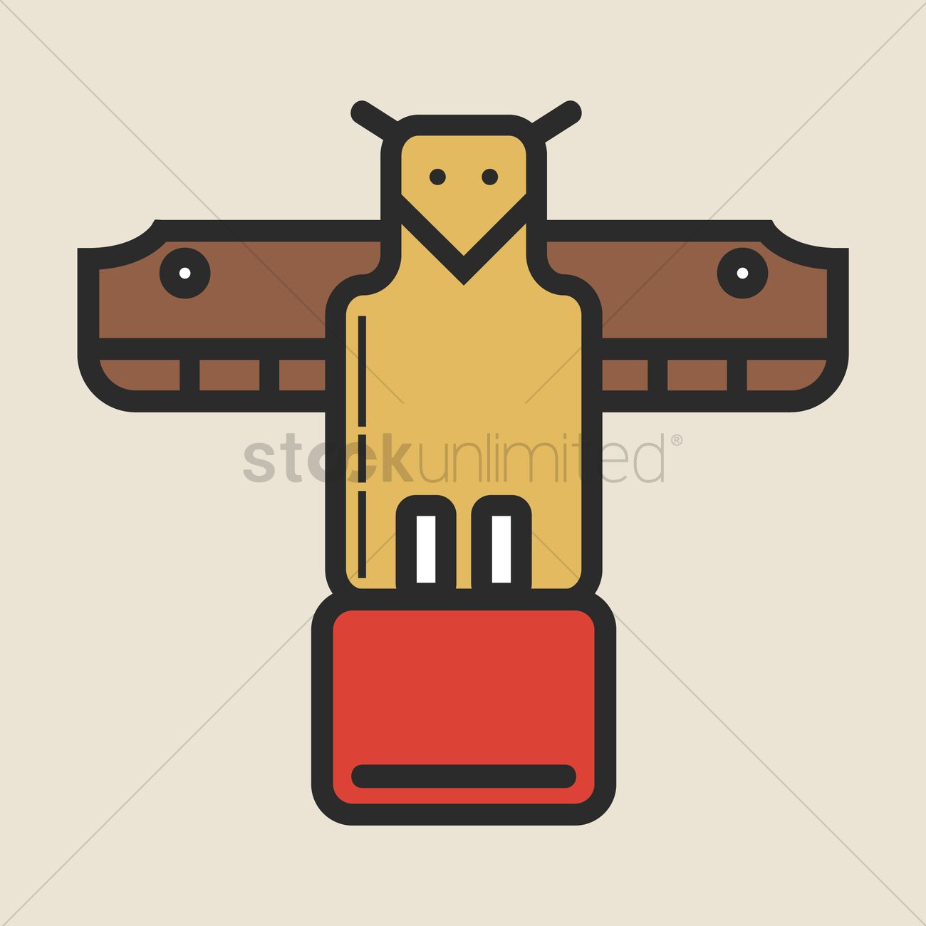 1300x1300 Totem Vector Image