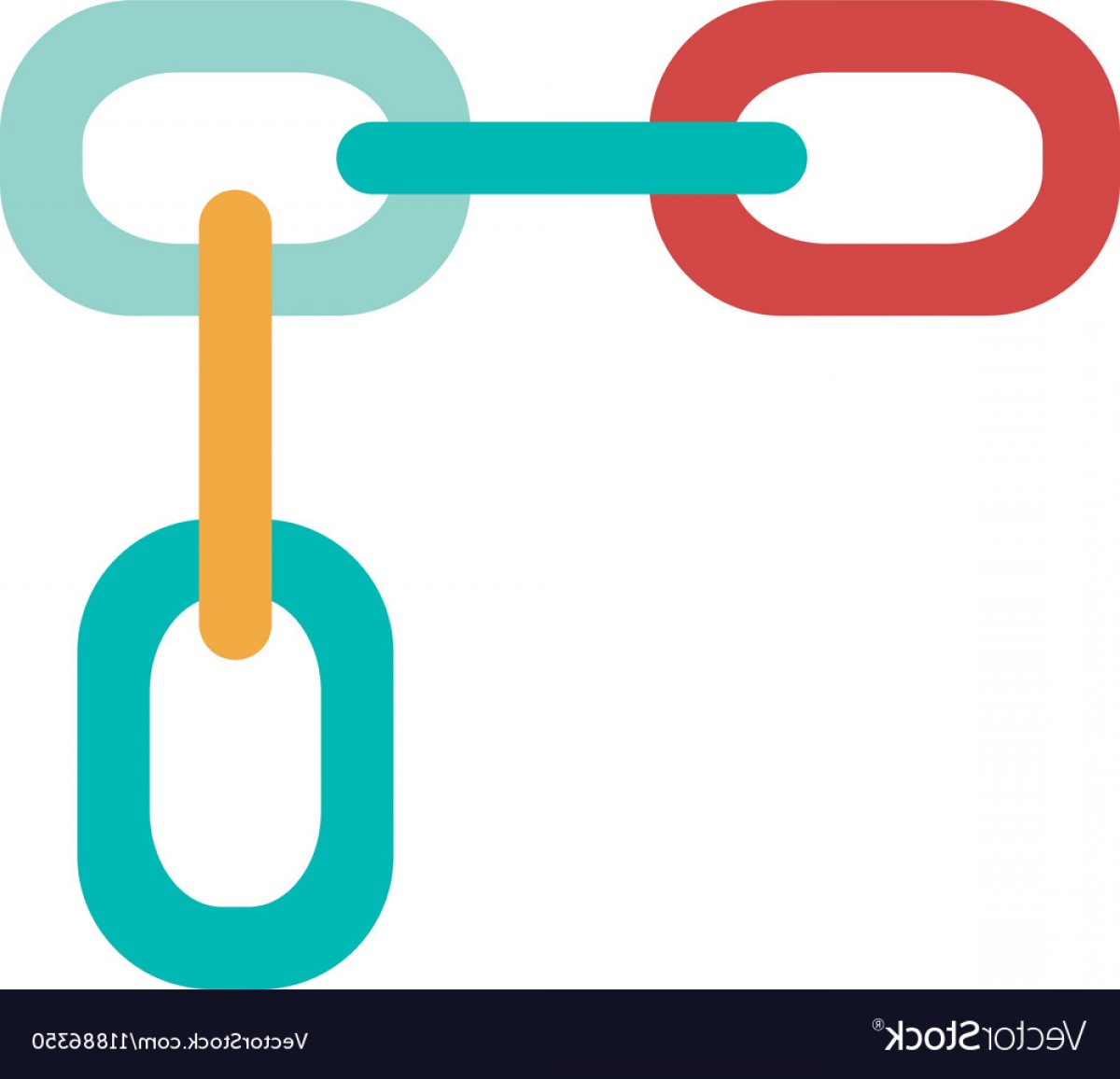 1200x1156 Silhouette Chain With Colorful Links Vector Createmepink