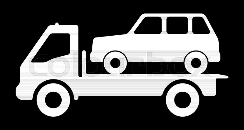800x427 Car On A Tow Truck. Vector Illustration. Stock Vector Colourbox