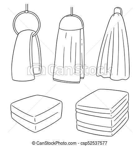 450x470 Vector Set Of Hand Towel.
