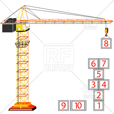 400x400 Tower Crane Vector Image Vector Artwork Of Technology
