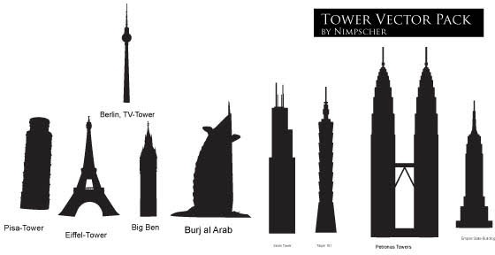 560x288 Tower Vector Pack Free Vector In Encapsulated Postscript Eps