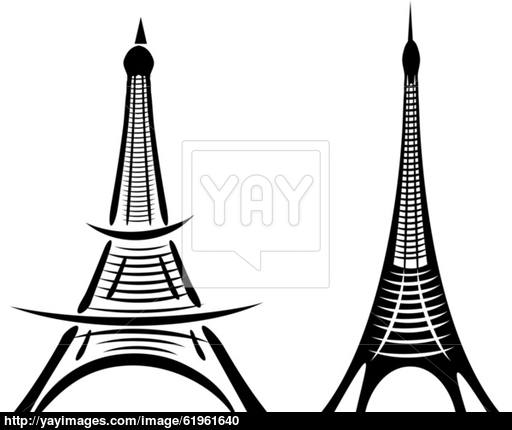512x430 Paris Eiffel Tower Vector Art Vector