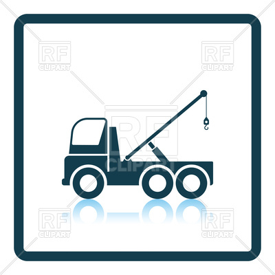 400x400 Car Towing Truck Icon Vector Image Vector Artwork Of Signs
