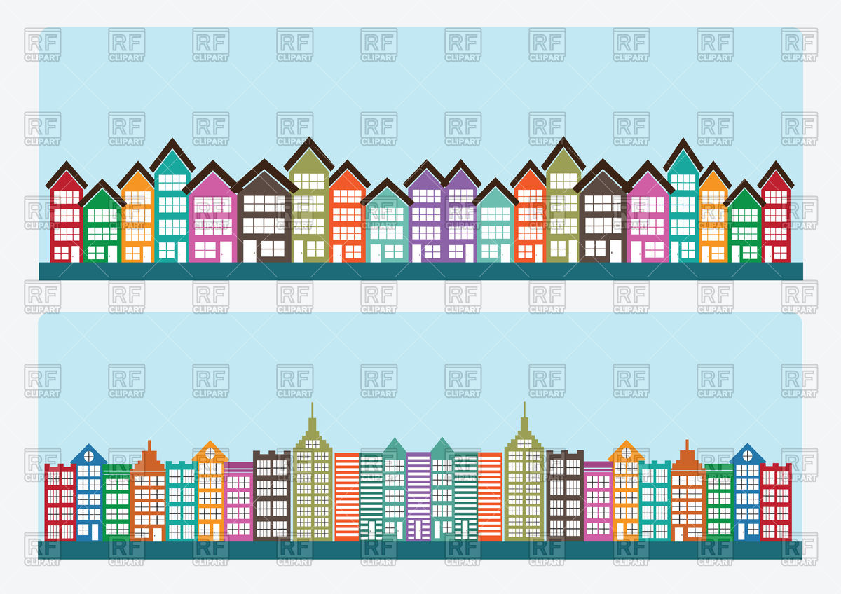 1200x848 Cartoon Town Vector Image Vector Artwork Of Architecture