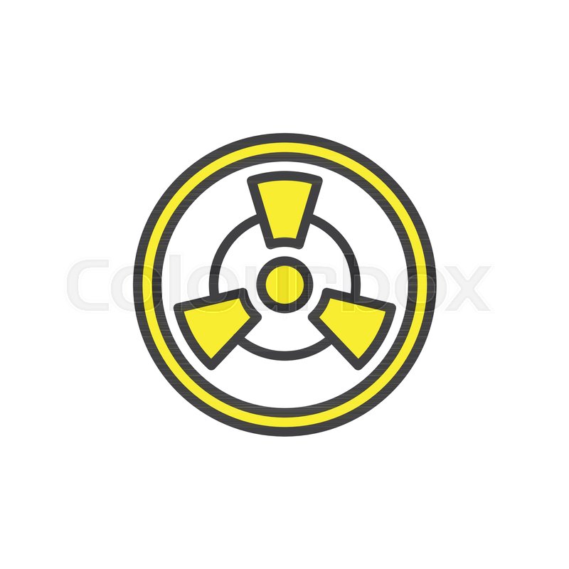 800x800 Toxic Filled Outline Icon, Line Vector Sign, Linear Colorful