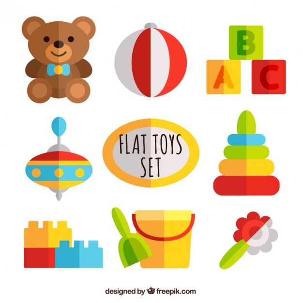 626x626 Flat Toys Set Vector Free Download