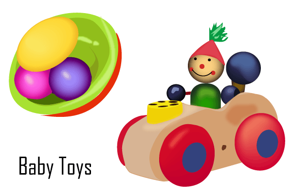 600x400 Baby Toys Vector 123freevectors