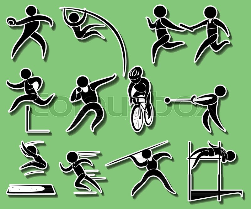 800x667 Sport Icons For Different Types Of Track And Field Events