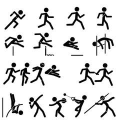236x248 Sport Pictogram Icon Set 02 Track And Field Vector 1000098