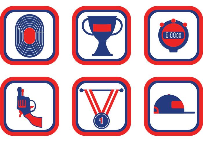 700x490 Track Amp Field Icon Vector Pack