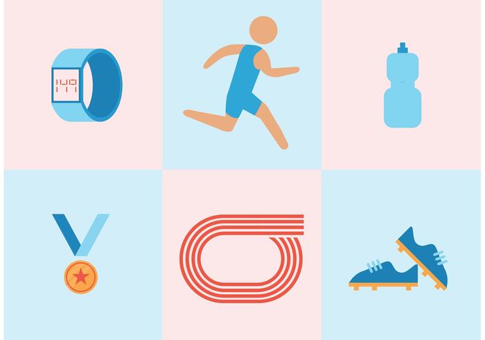 700x490 Track And Field Vector Set