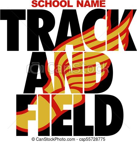450x469 Track And Field Team Design With Winged Foot For School, College