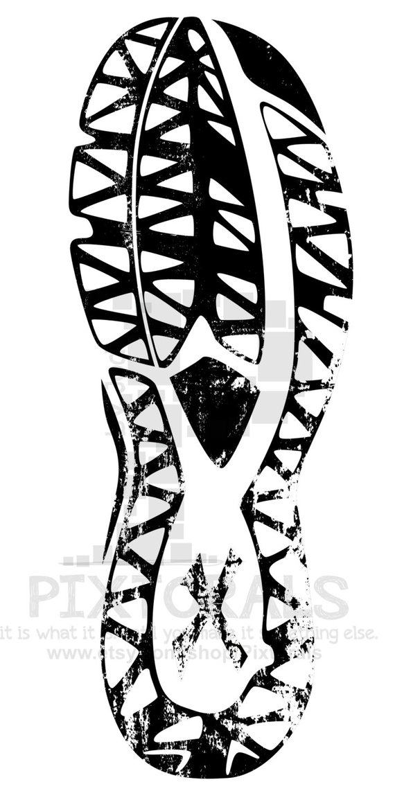 570x1165 Track Shoe Tread Clipart Sketchy Eps File Vector And Jpeg Etsy