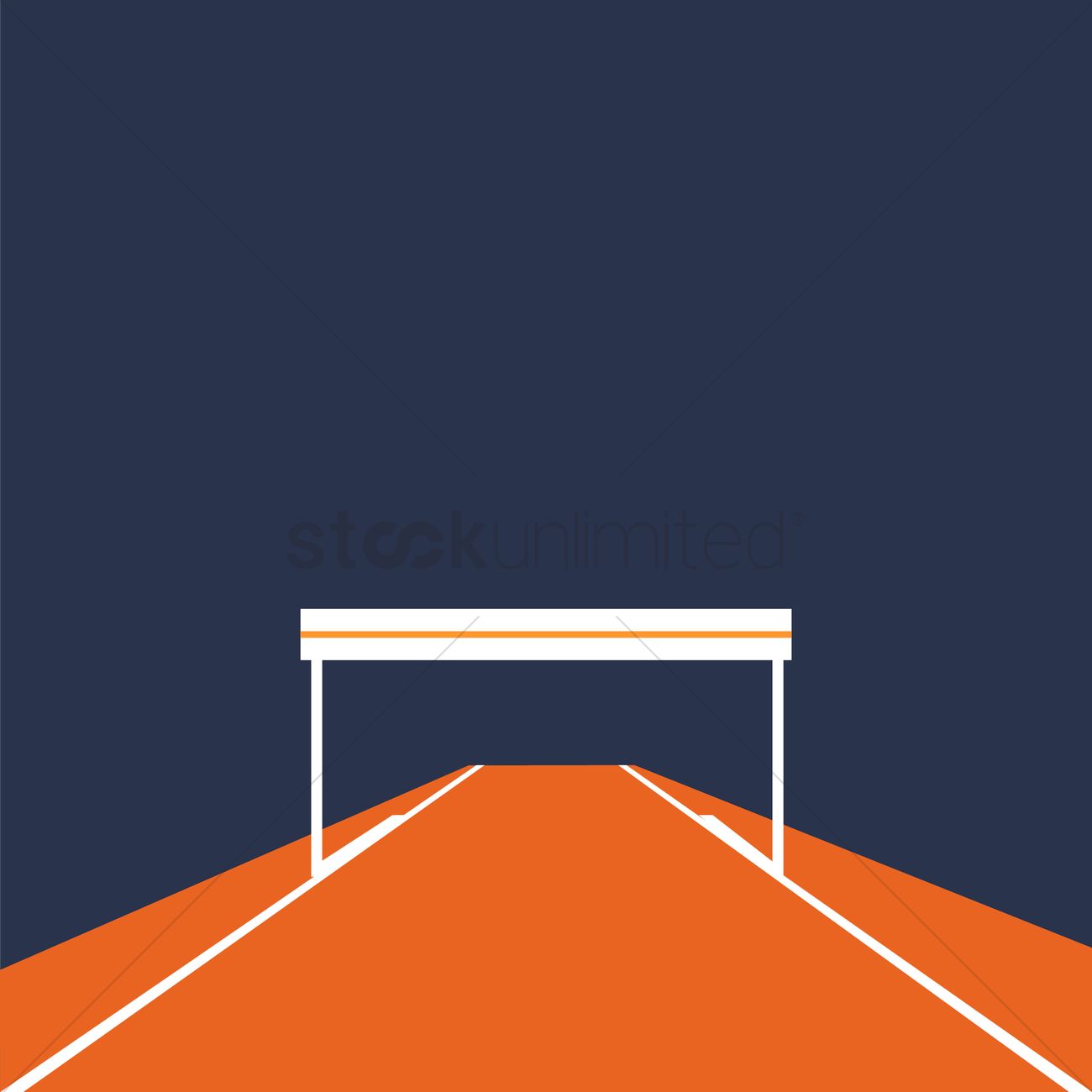 1300x1300 Hurdle On Running Track Vector Image