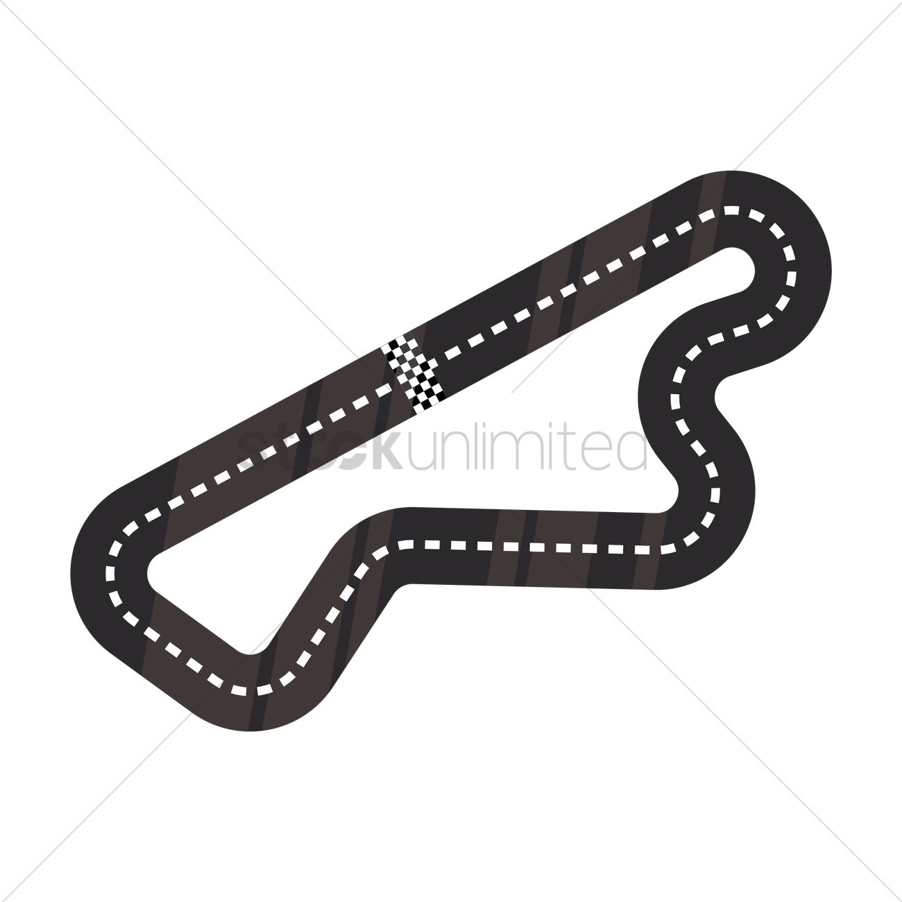 1300x1300 Race Track Vector Image