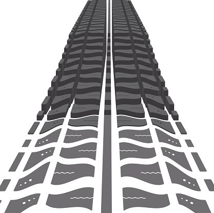 417x415 3d Tire Track Vector Stock Vectors
