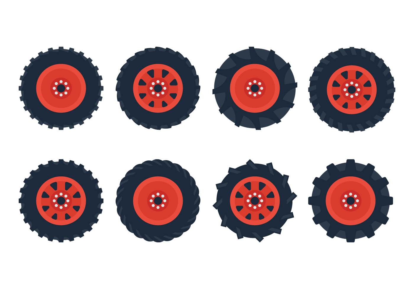 1400x980 Tractor Tire Vector