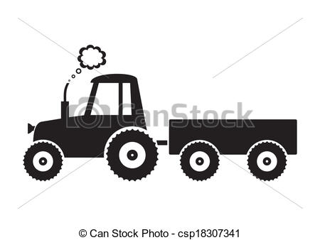 450x338 Collection Of Tractor With Trailer Drawing High Quality