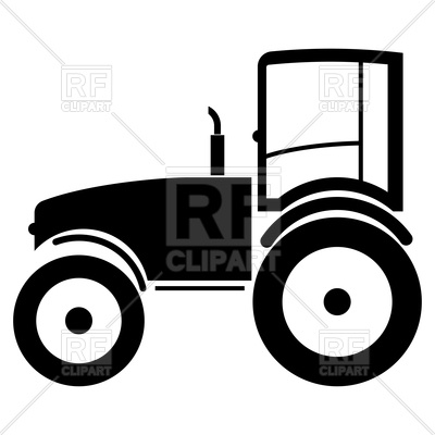 400x400 Tractor Black Color Icon Vector Image Vector Artwork Of