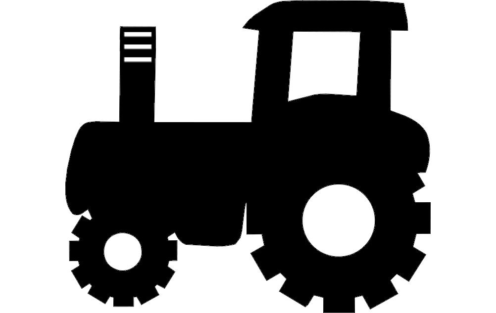 1002x633 Tractor Silhouette Vector Art Dxf File Free Download