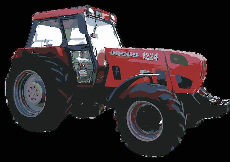 800x565 Tractor Vector Clipart Image