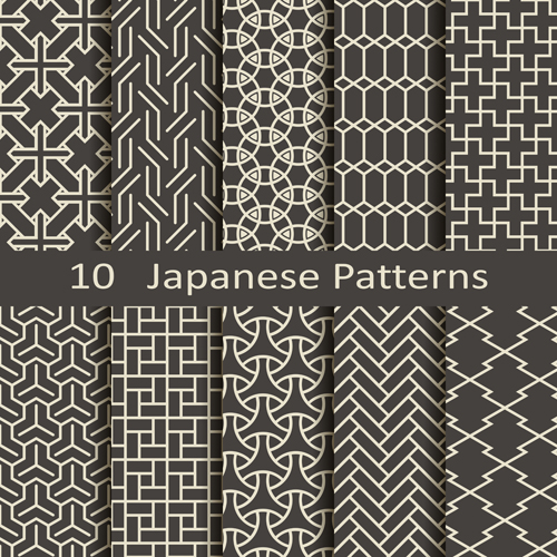500x500 Vector Japanese Style Seamless Patterns Free Download