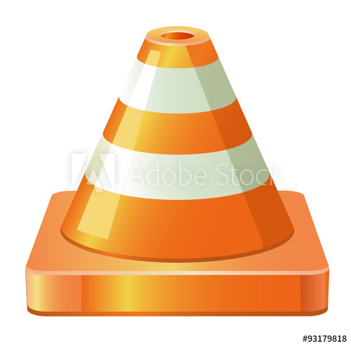 500x493 Street Traffic Cone Vector Icon Image