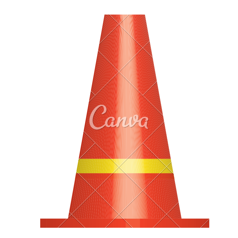 800x800 Traffic Cone Vector Icon