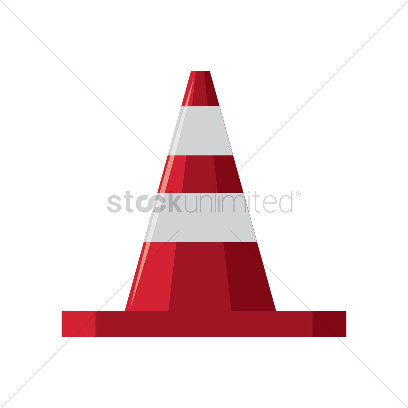 1300x1300 Traffic Cone Vector Image