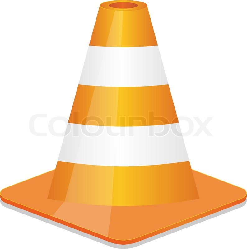 794x800 Orange Traffic Cone Stock Vector Colourbox