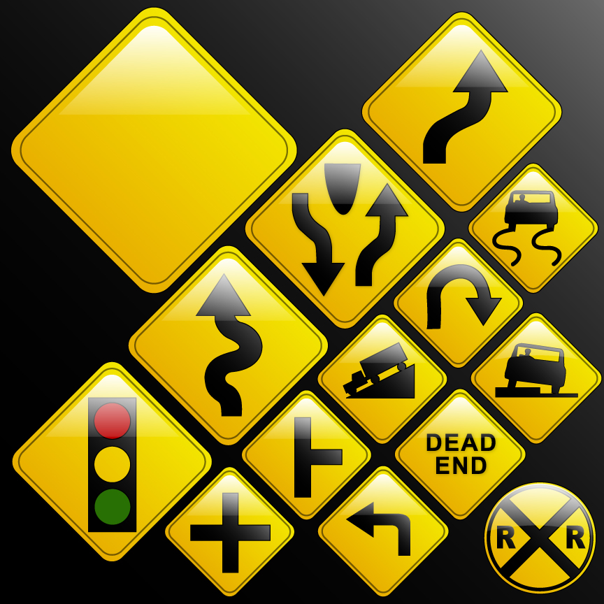 864x864 Traffic Signs Vector Free Vector 4vector