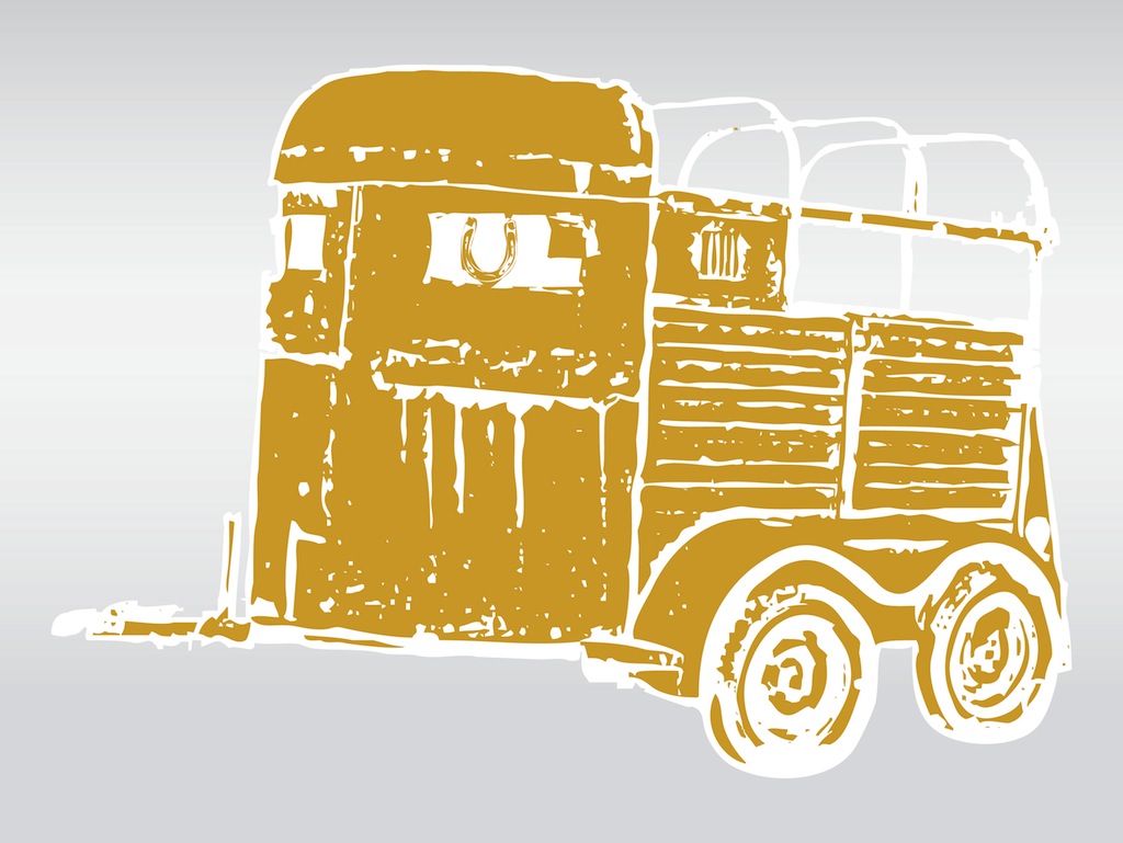 1024x769 Horse Trailer Vector Vector Art Amp Graphics
