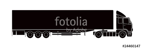 500x174 Truck With Trailer Vector Stock Image And Royalty Free Vector