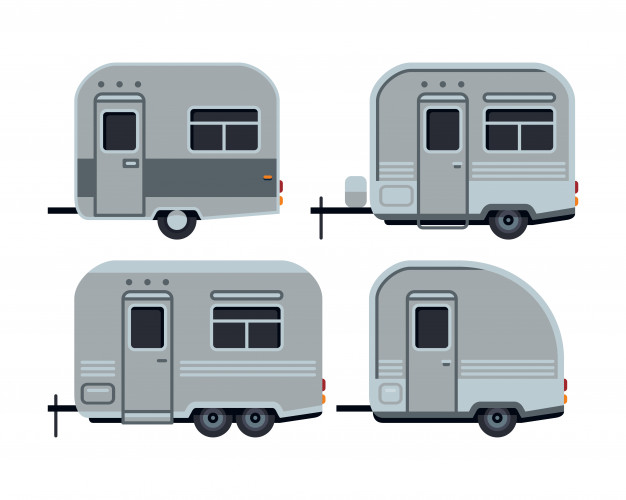 626x500 Camping Trailer Set Vector Illustration Vector Premium Download
