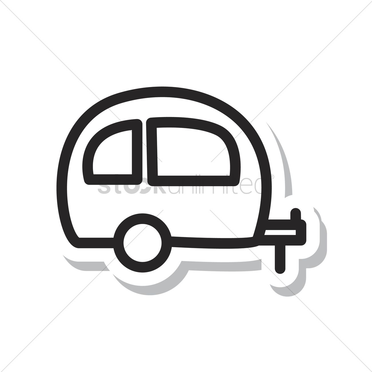 1300x1300 Free Travel Trailer Vector Image