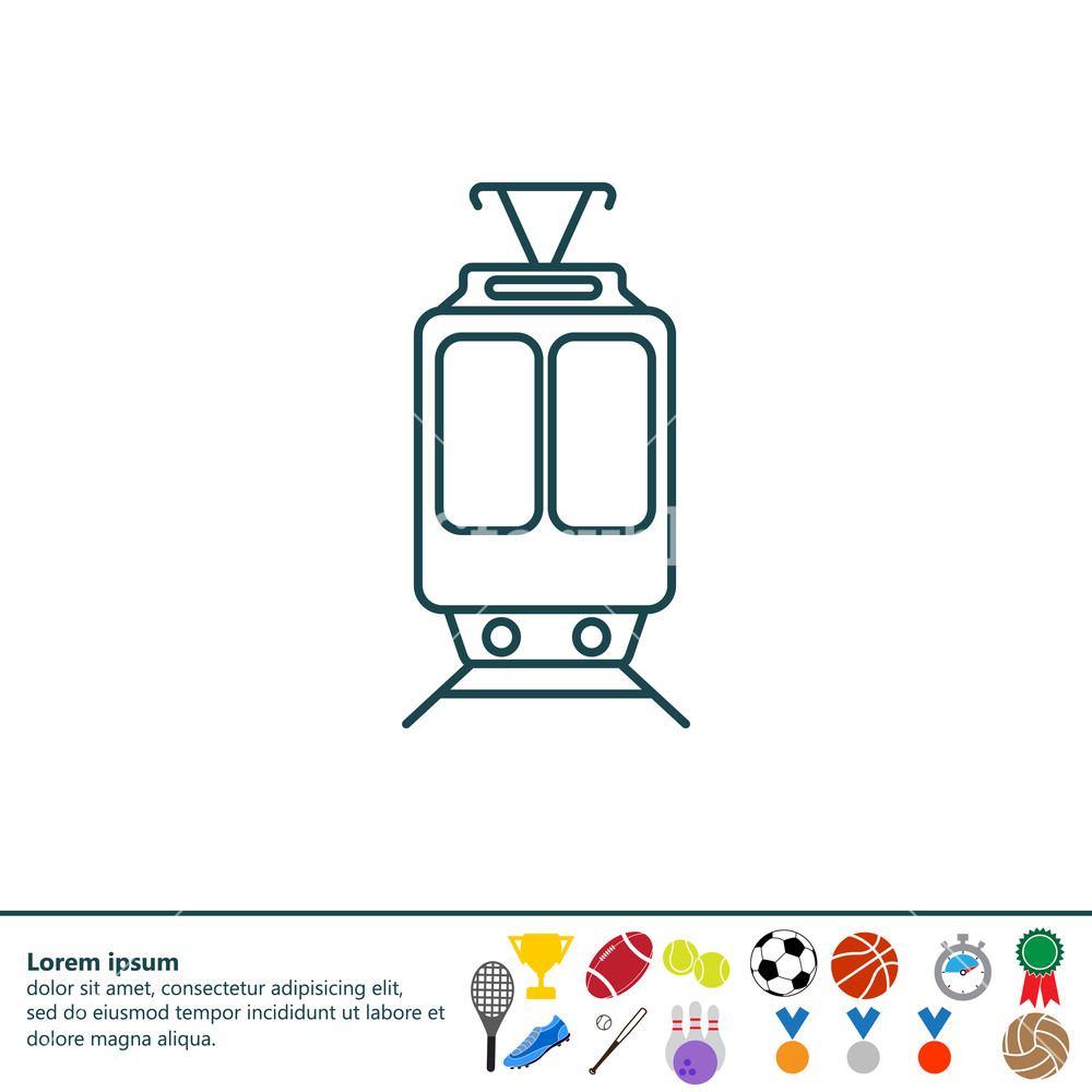 1000x1000 Train Icon. Vector Illustration Royalty Free Stock Image
