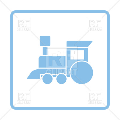 400x400 Blue Frame Design Of Train Toy Icon Vector Image Vector Artwork