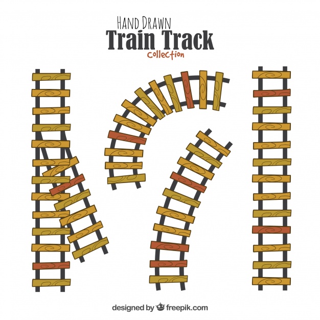 626x626 Hand Drawn Train Track Vector Free Download