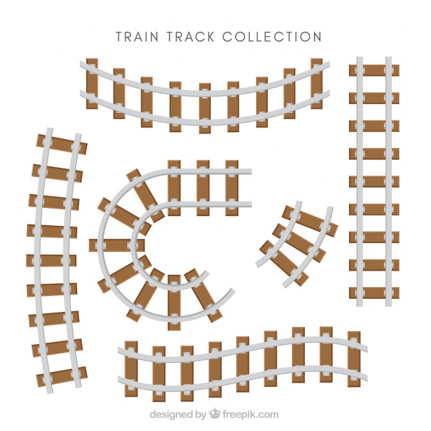 626x626 Set Of Train Tracks Vector Free Download