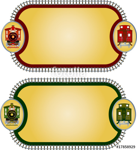 457x500 Train Track Boarder Stock Image And Royalty Free Vector Files On