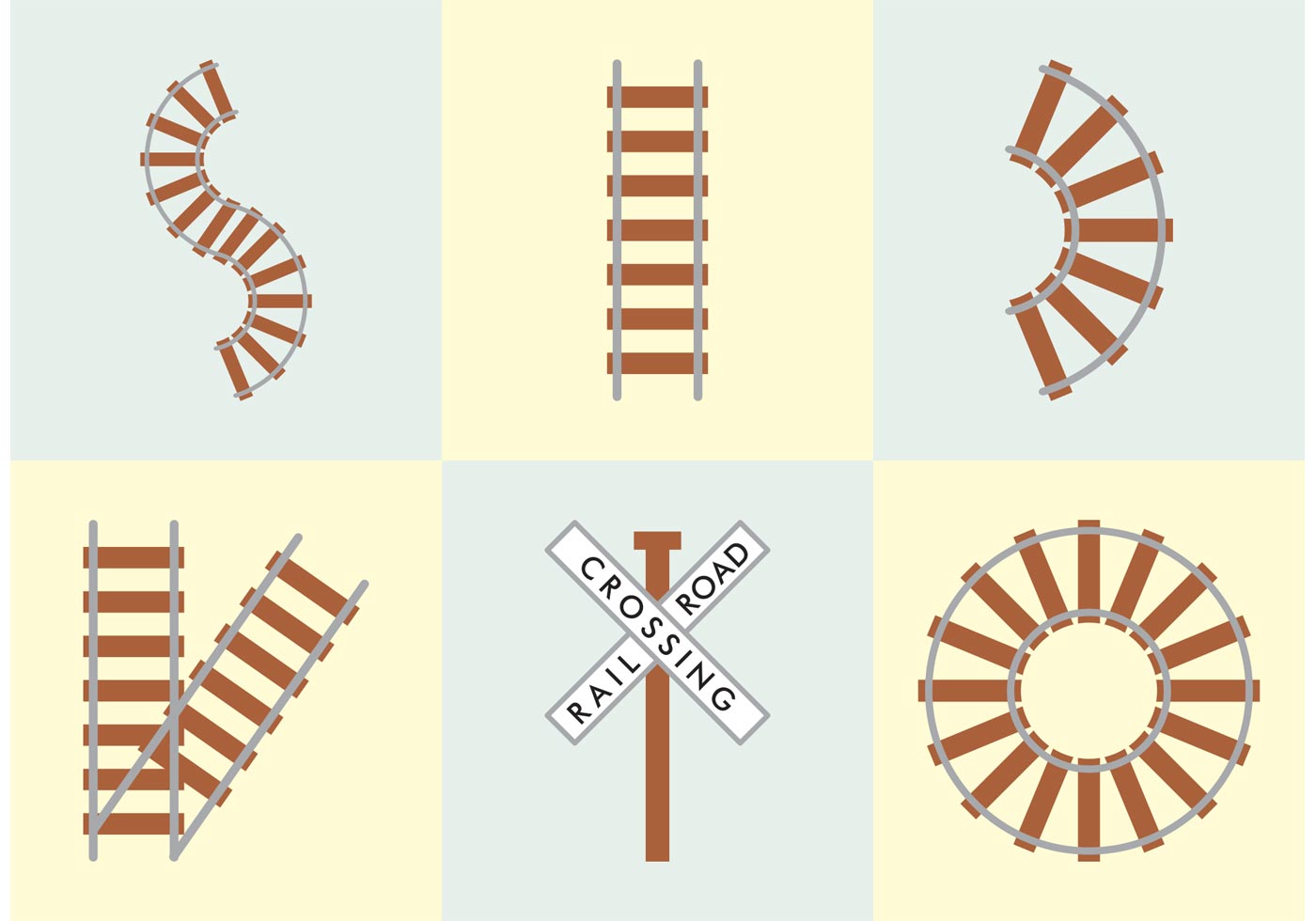 1400x980 Train Tracks Free Vector Art
