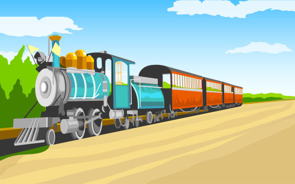590x368 Steam Train Vector Free Vector Download (366 Free Vector) For
