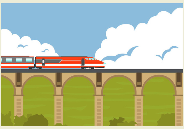 632x443 High Speed Rail Tgv Train Vector Illustration Free Vector Download