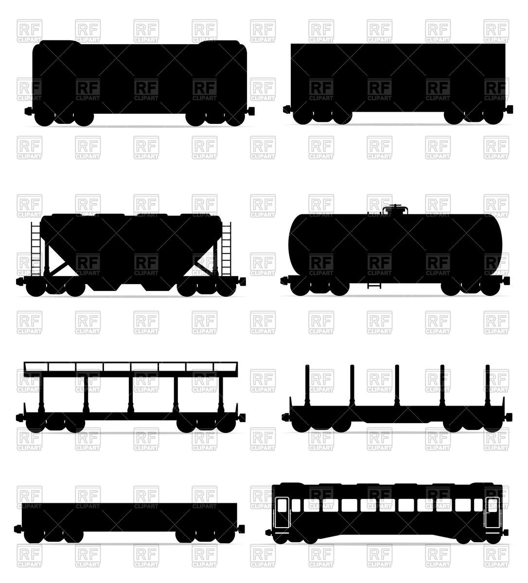 1086x1200 Railway Carriages Silhouette
