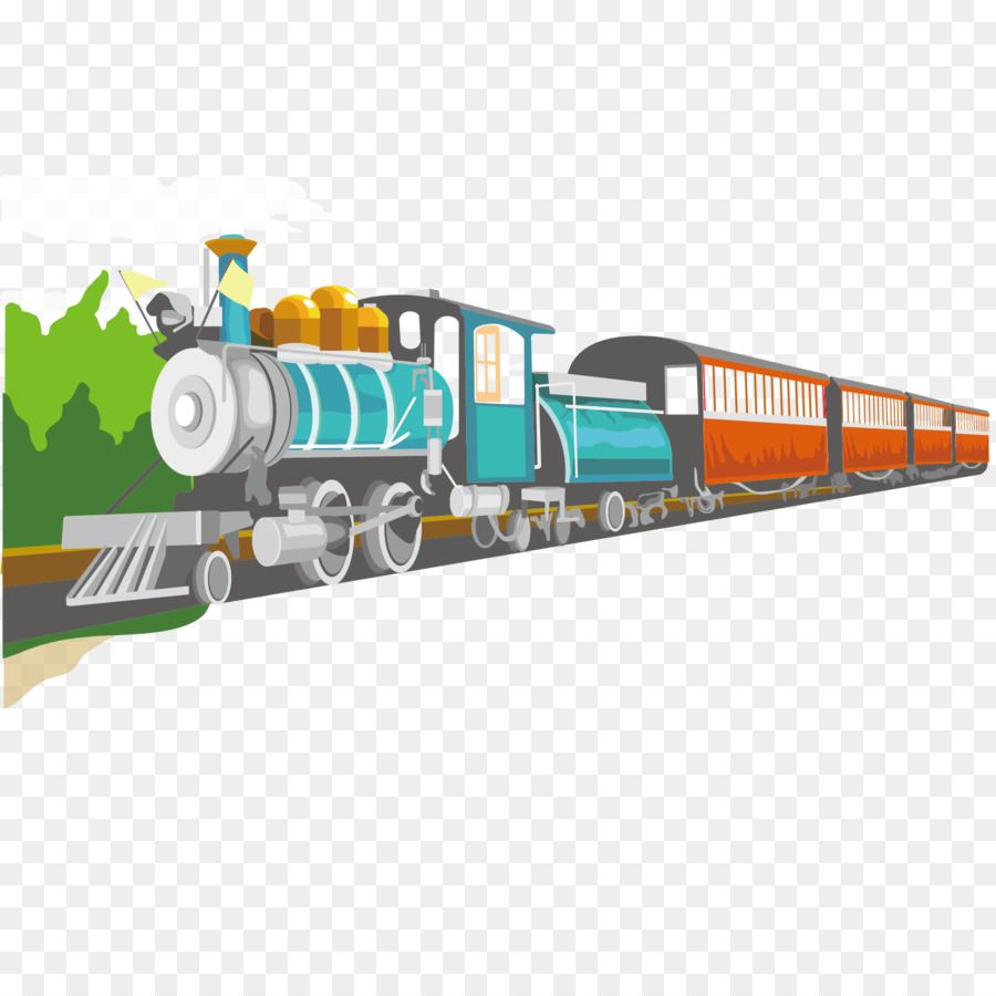 900x900 Train Rail Transport Cartoon Locomotive