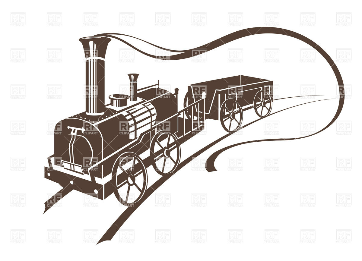 1200x866 Abstract Retro Train Vector Image Vector Artwork Of