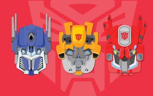 600x380 Transformers Heads Icons Set